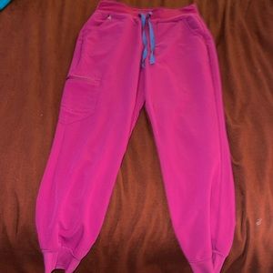 Small petite shocking pink Zamora joggers